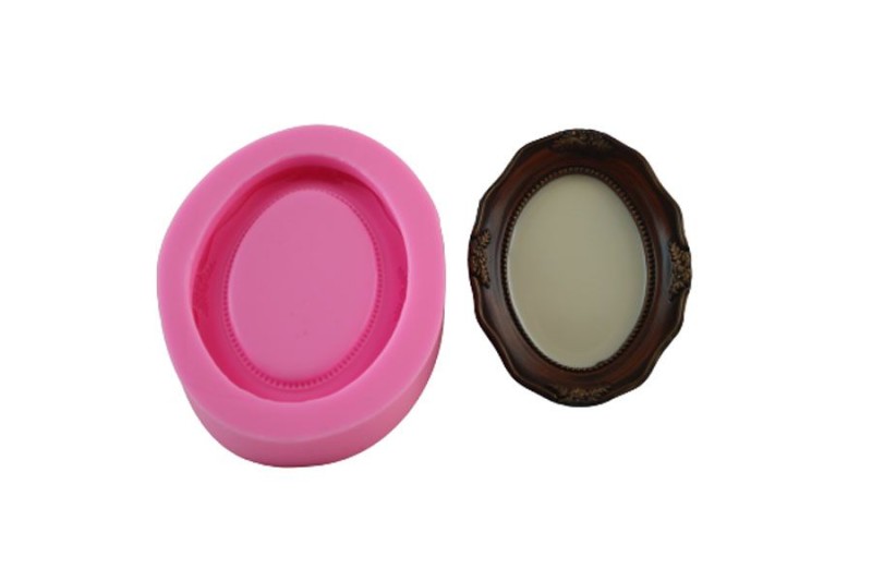 Oval Kenarları İşlemeli Çerçeve Silikon Kalıbı ÇE-60 - Kimyacınız