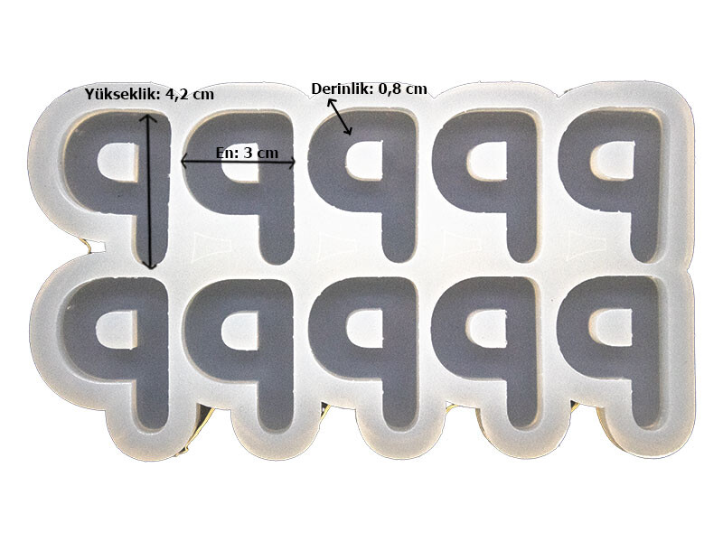 P Harfi 10'lu Bubble Alfabe Epoksi Kalıbı EPK-750 - 3