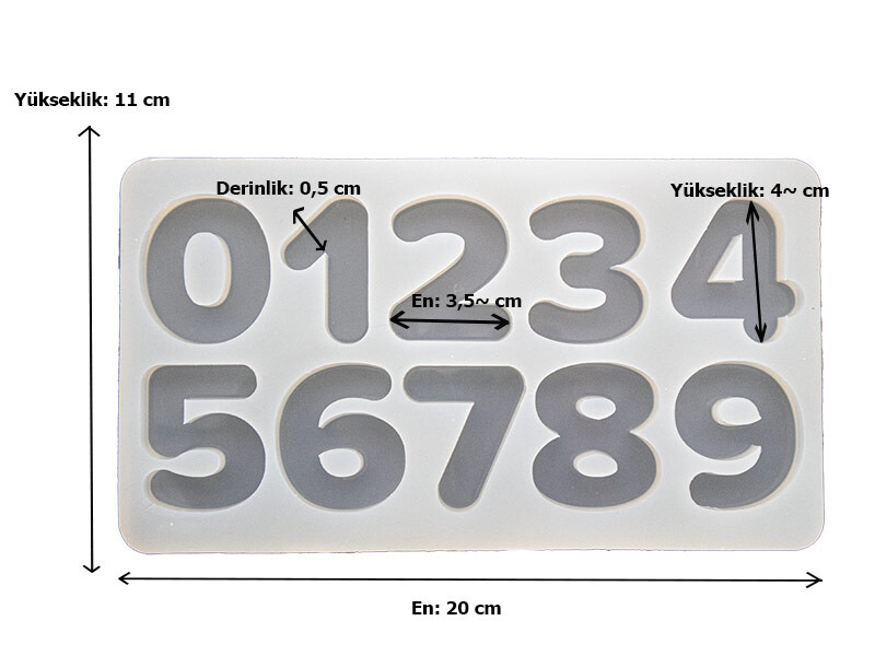 Rakam Epoksi Reçine Kalıbı EPK-825 - 2