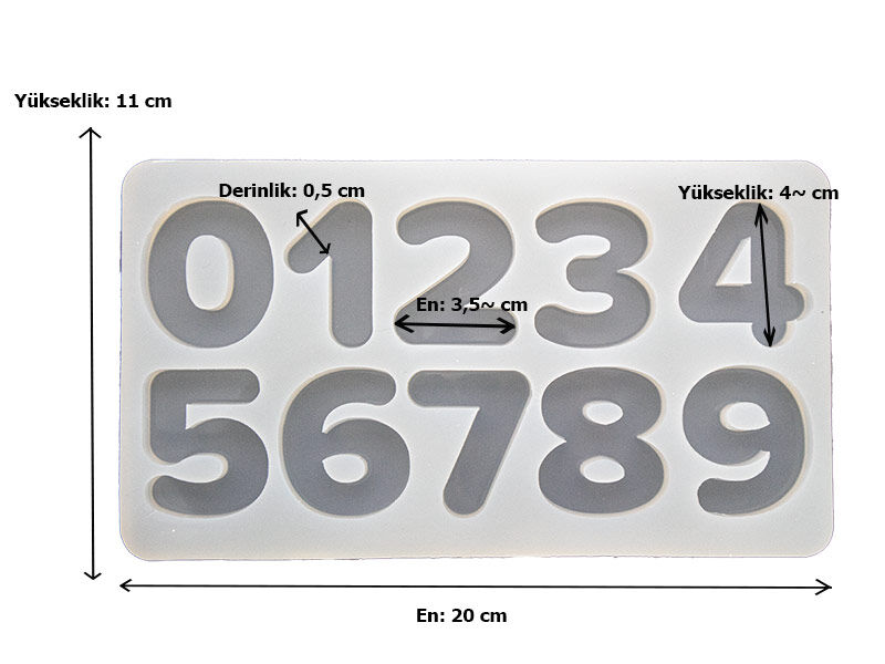 Rakam Epoksi Reçine Kalıbı EPK-825 - 2