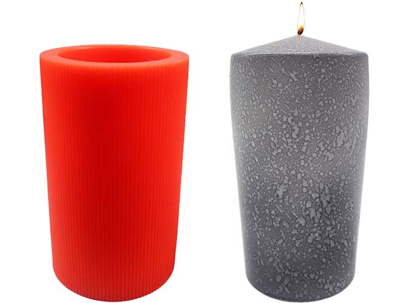 Silindir Silikon Mum Kalıbı M-24 - 5