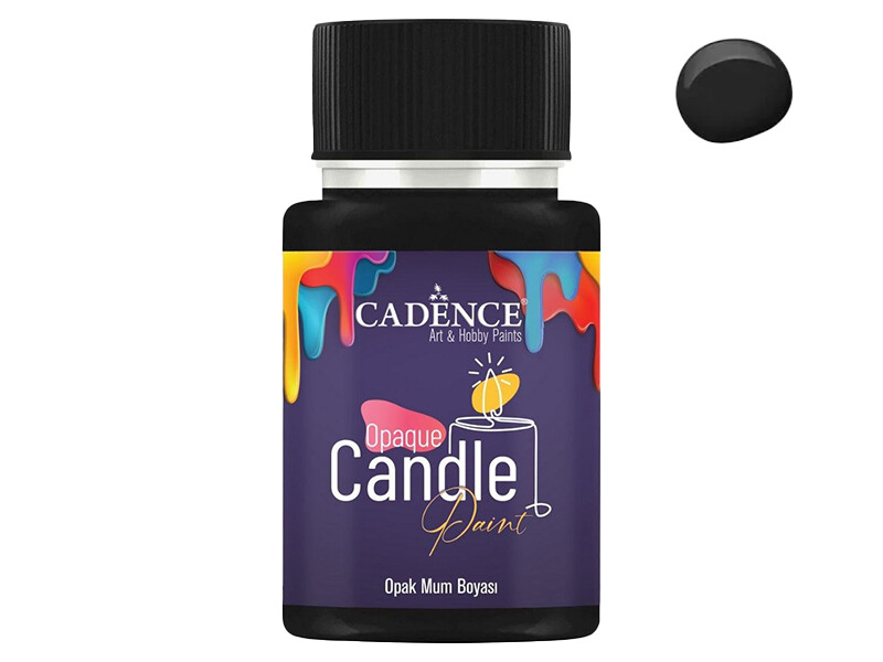 Siyah Opak Mum Boyası Cadence CDL 36 50 ml - Cadence