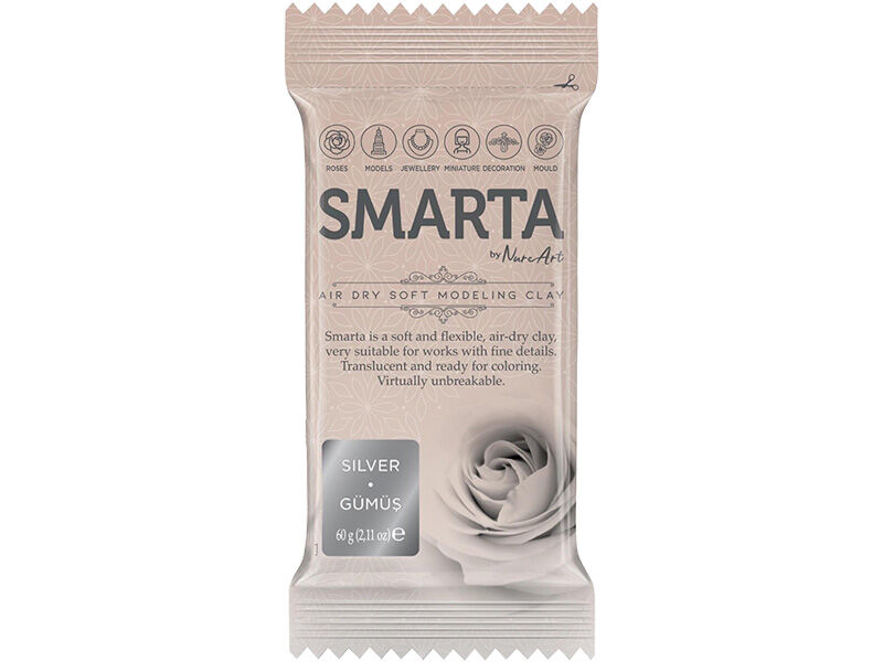 Smarta Modelleme Hamuru Gümüş 60 GR - 1