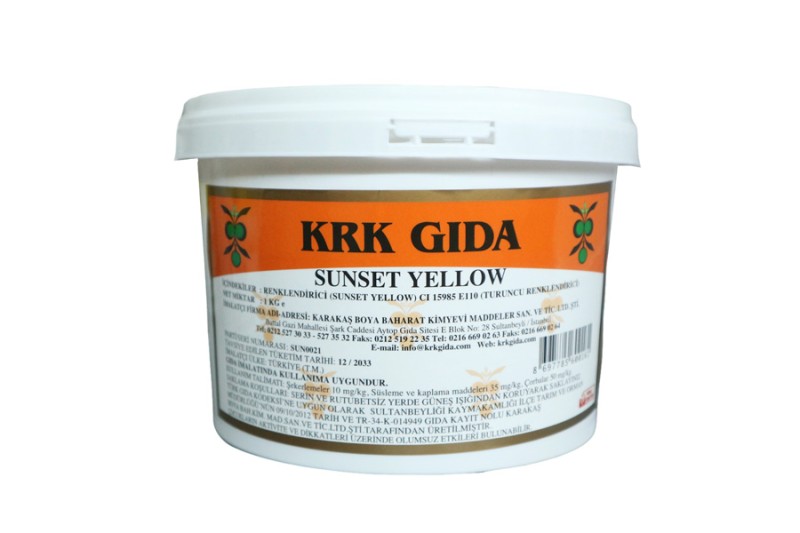 Sunset Yellow E110 Turuncu Gıda Boyası 1 KG - KRK GIDA