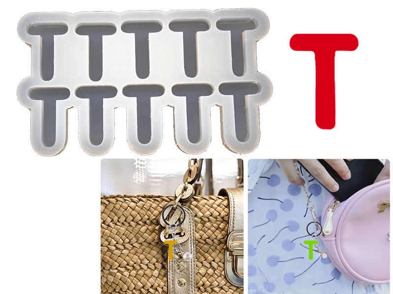 T Harfi 10'lu Bubble Alfabe Epoksi Kalıbı EPK-754 - 1