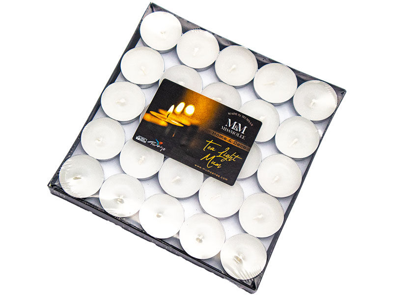 Tealight Mum Beyaz 50'li 10 Adet - 3
