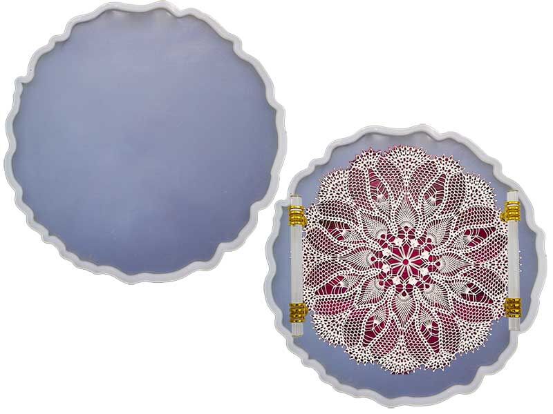 Tırtıklı Dantel Model Tepsi Epoksi Kalıbı EPK-622 - 1