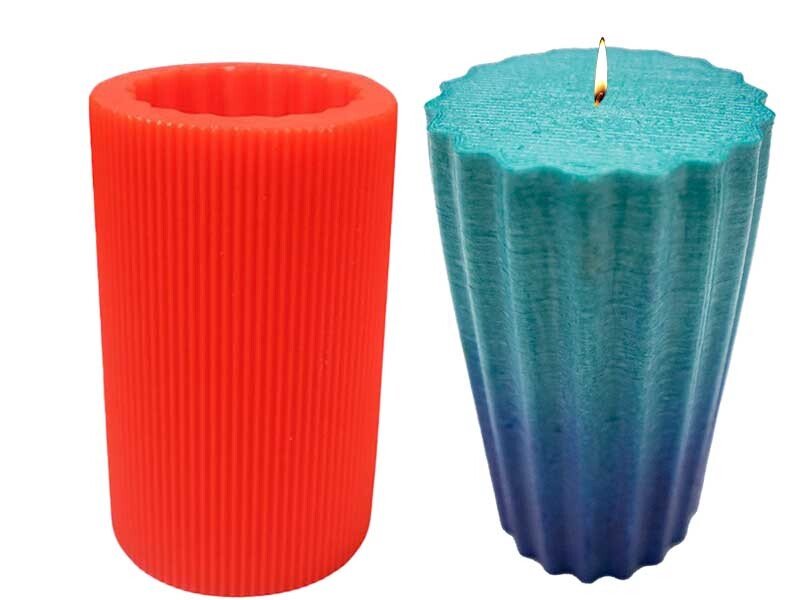 Tırtıklı Silikon Mum Kalıbı M-31 - 4