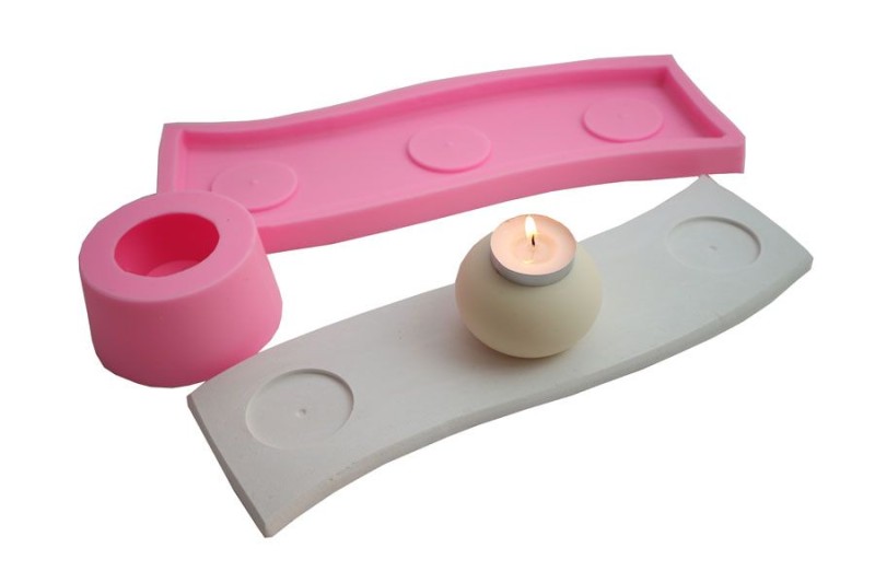 Kimyacınız - Üçlü Mumluk Silikon Kalıbı MUM-10