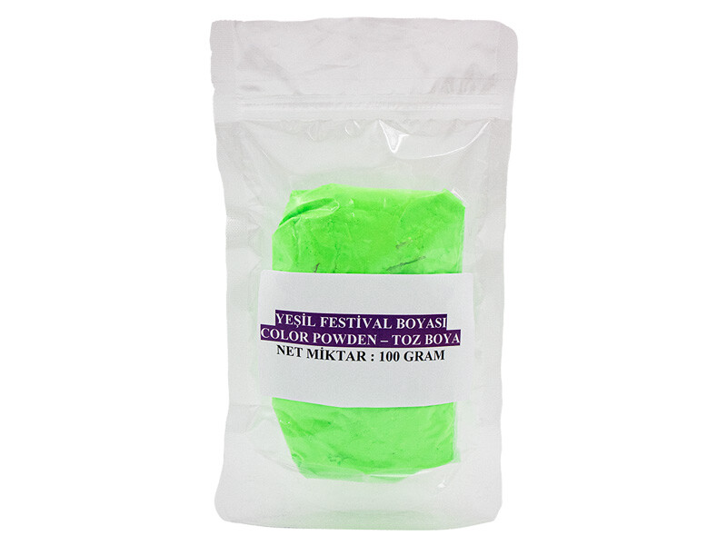 Yeşil Holi Festival Boyası Color Powder Toz Boya 100 Gr - Kimyacınız