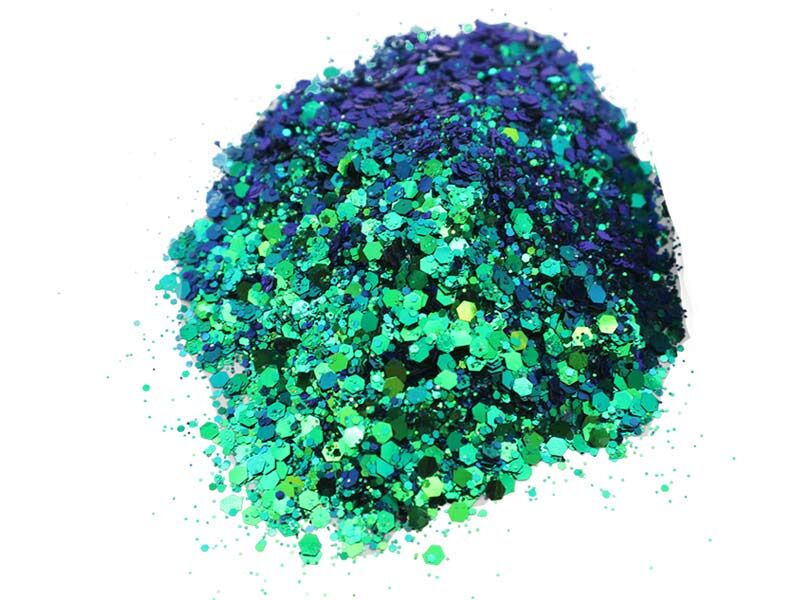 Yeşil Holografik Glitter Epoksi Süsleme Aksesuarı 100 GR - 1