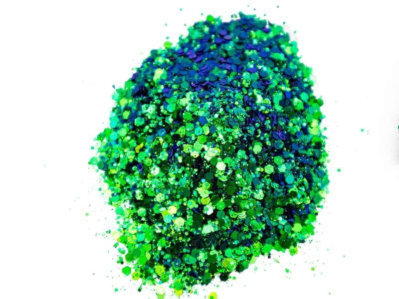 Yeşil Holografik Glitter Epoksi Süsleme Aksesuarı 100 GR - 2