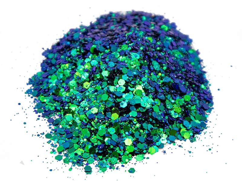 Yeşil Holografik Glitter Epoksi Süsleme Aksesuarı 100 GR - 3
