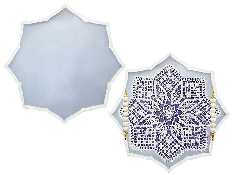 Yıldız Büyük Dantel Tepsi Epoksi Kalıbı EPK-559 - 1