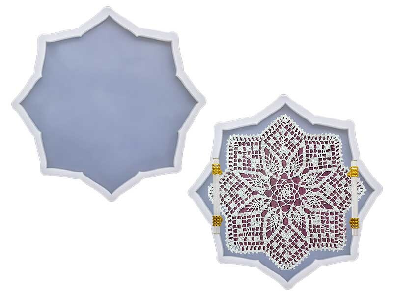 Yıldız Küçük Dantel Tepsi Epoksi Kalıbı EPK-570 - Kimyacınız