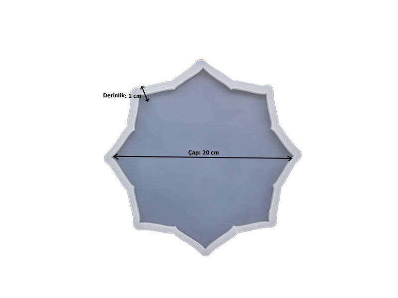 Yıldız Küçük Dantel Tepsi Epoksi Kalıbı EPK-570 - 2