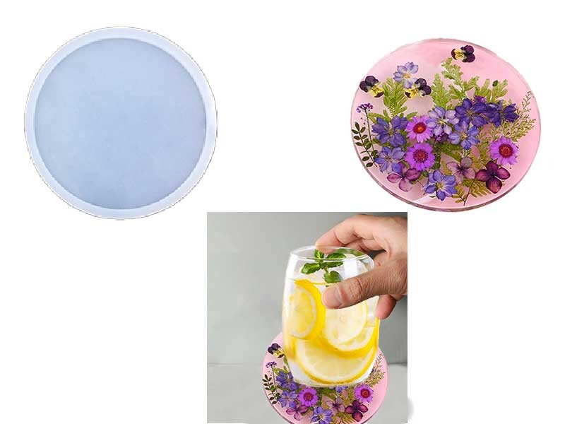 Yuvarlak Bardak Altlığı Epoksi Reçine Kalıbı EPK-497 - Kimyacınız